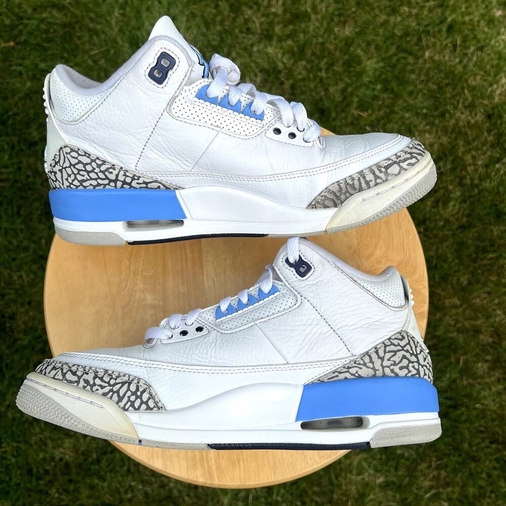 Size 8.5 - Nike Air Jordan 3 Retro UNC Men's Shoes - Ships Now - Picture 3 of 10